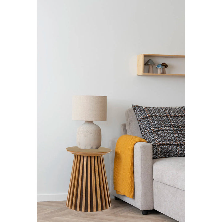 Bijzettafel Osaka | MDF | Natuurlijke houtkleur | 40 cm diameter