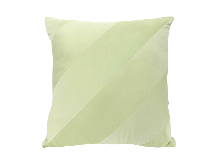 Sierkussen Tono Square | Gestreept | Lichtgroen