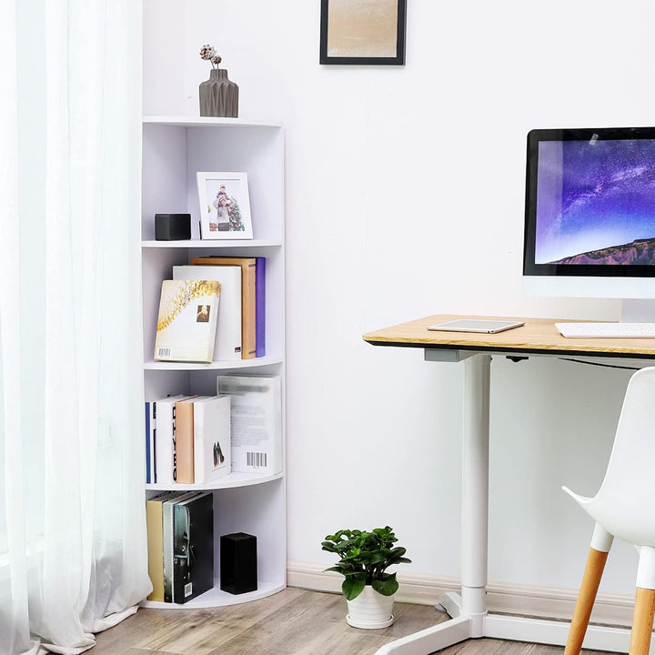 Hoekkast VASAGLE met 4 schappen | Wit | Modern