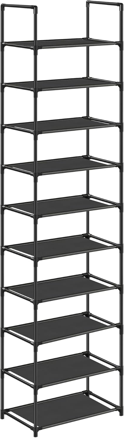 SONGMICS schoenenrek | Metaal | Zwart | 173 cm hoog