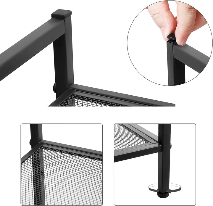 SONGMICS schoenenrek | Metaal | 3 schappen | Modern & eenvoudig design