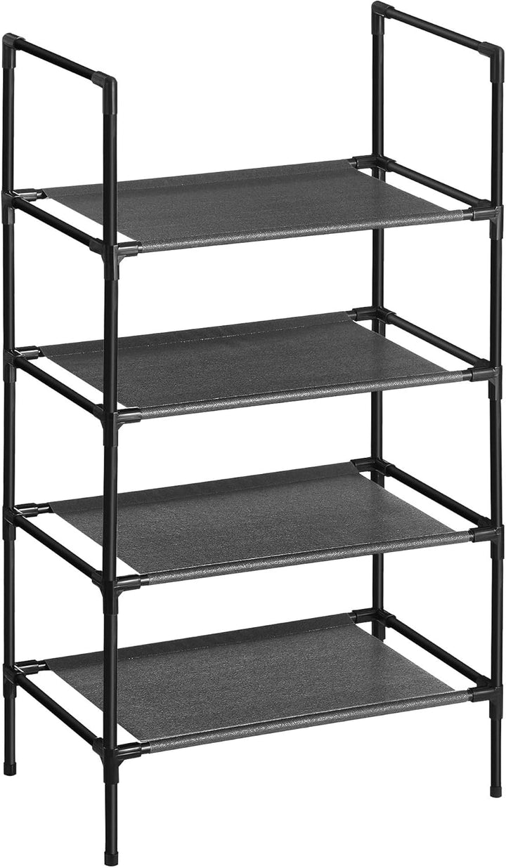 SONGMICS schoenenrek | 4 niveaus | Metaal | Zwart |