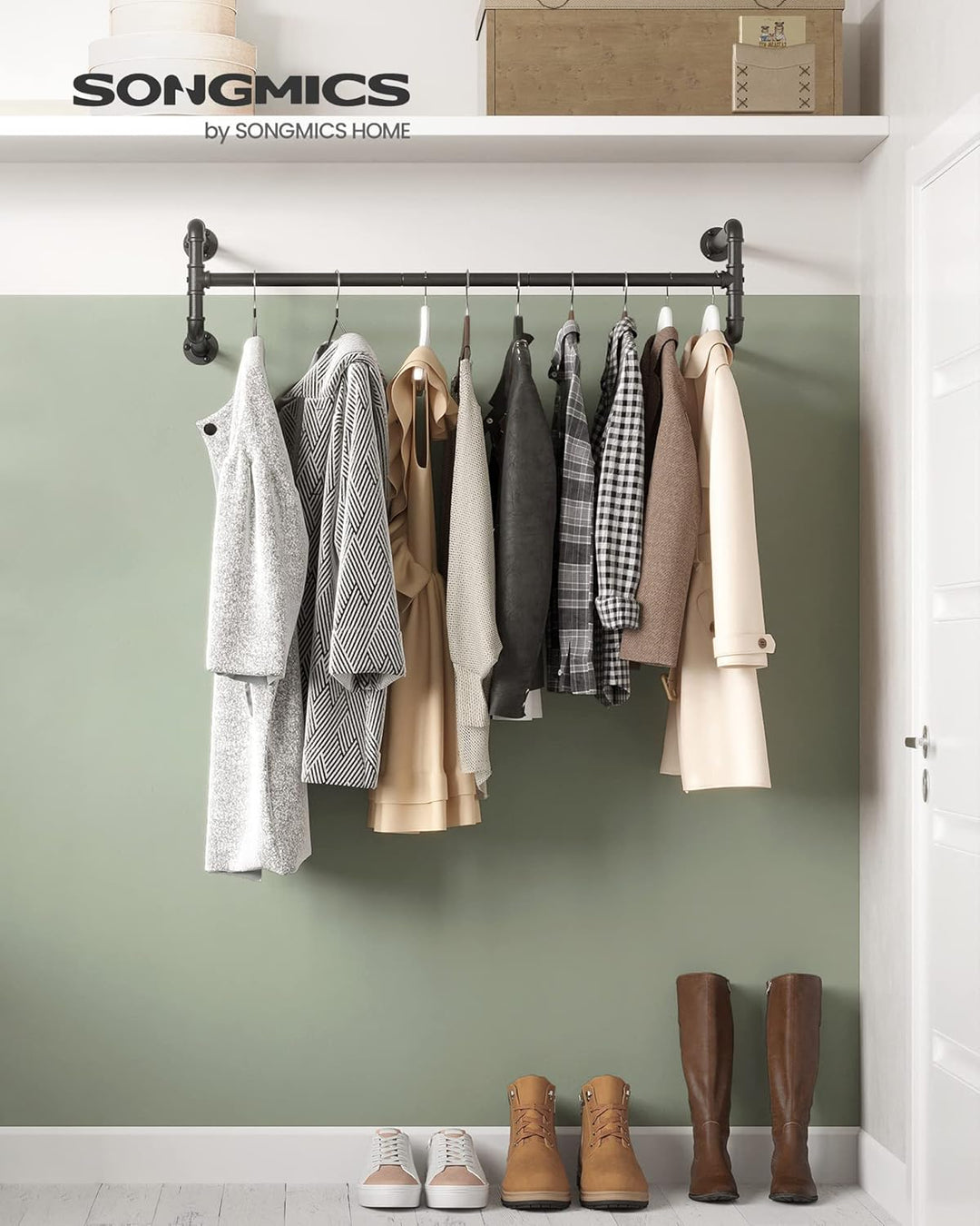 SONGMICS wandkapstok |  2 stuks |  Modern | Sterke constructie