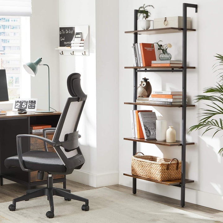 VASAGLE ladderkast / boekenkast | Industrieel | Zwart & bruin |