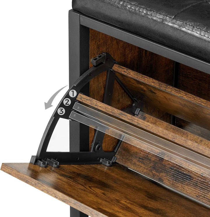 VASAGLE schoenenbankje |  Met opbergvak voor je schoenen |