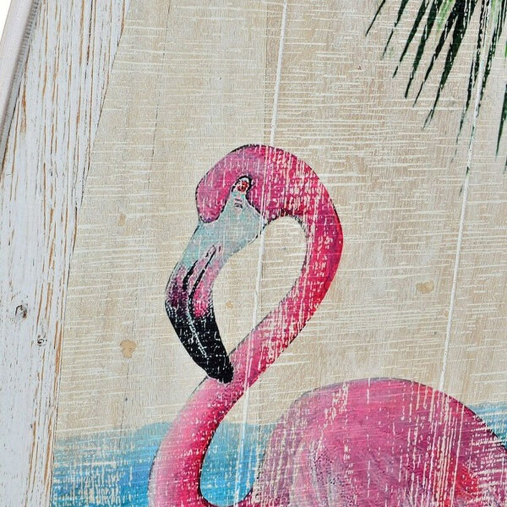 Dkd Home Decor Wanddecoratie Dkd Home Decor Hout Roze Flamingo Tropisch