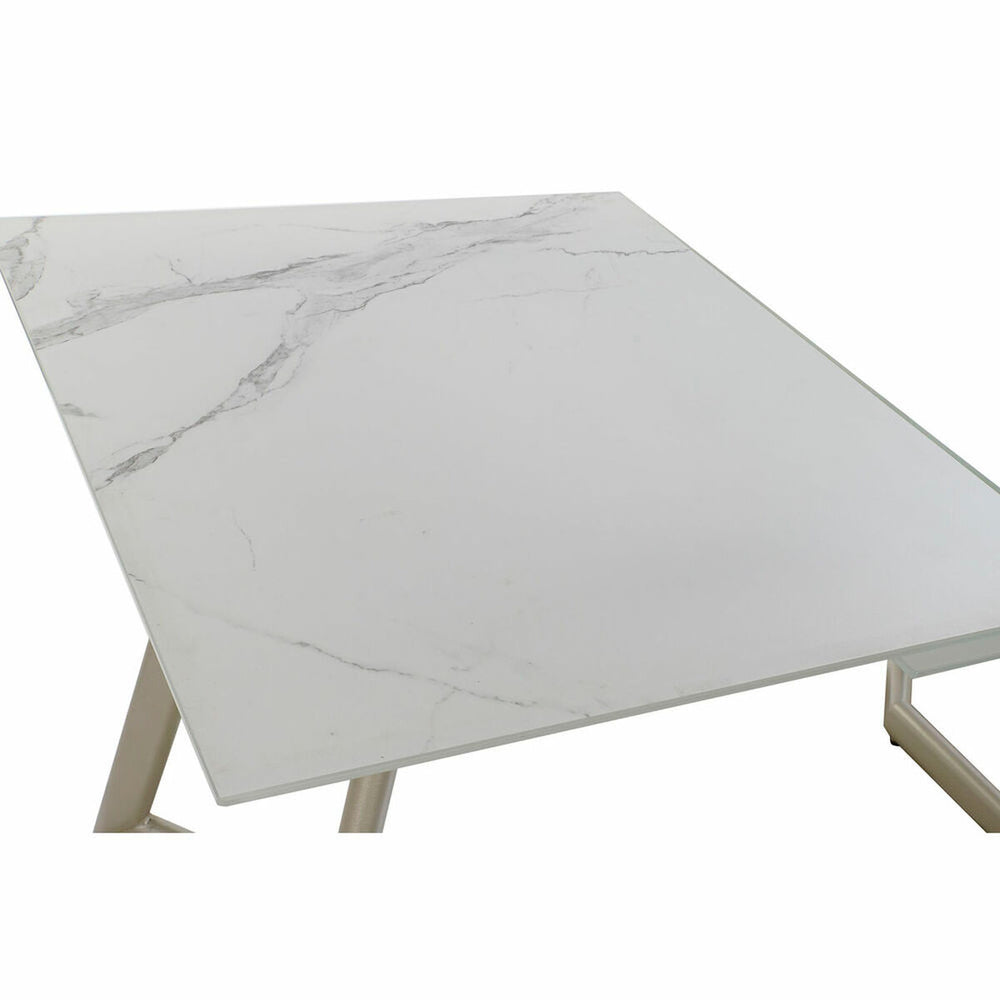 Dkd Home Decor Eettafel Dkd Home Decor Kristal Gouden Metaal Wit (140 X 80 X 76 Cm)