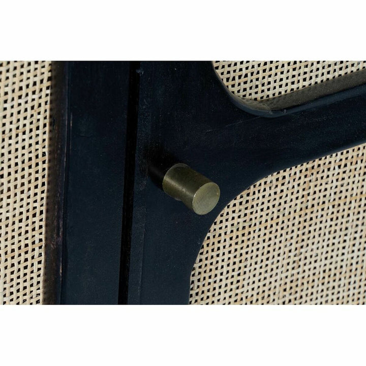 Dkd Home Decor Dientafel Dkd Home Decor Zwart Gouden Natuurlijk Rotan Mangohout 150 X 40 X 78 Cm