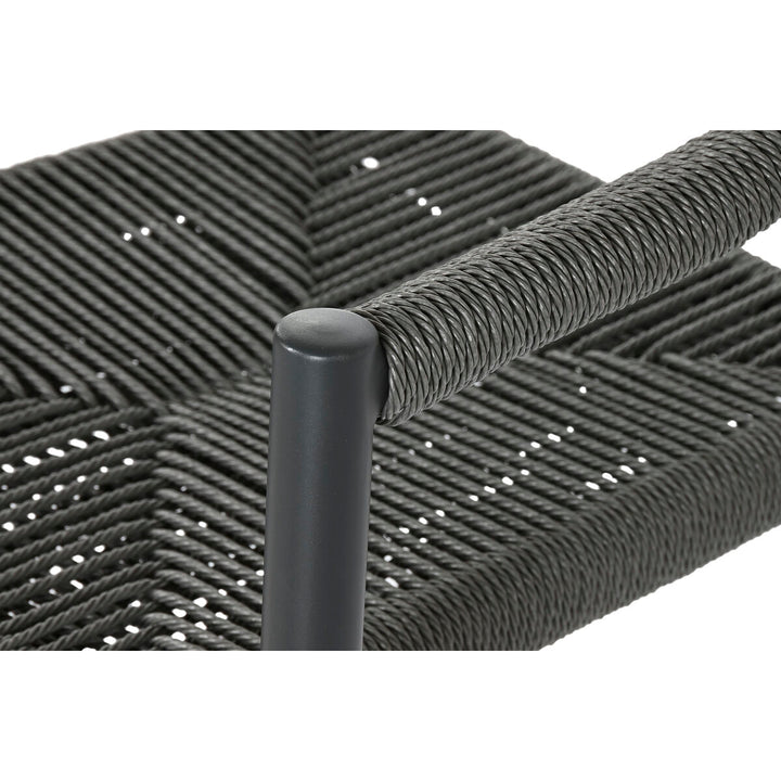 Home Esprit Trädgårdsstol Home Esprit Zwart Donker Grijs Aluminium Rotan 56 X 60 X 78 Cm