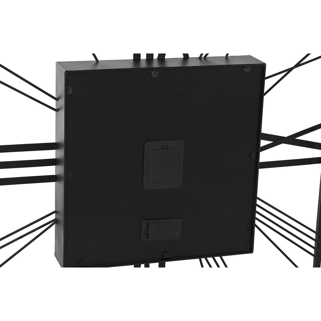 Home Esprit Muurklok Home Esprit Zwart Gouden Metaal Kristal 80 X 8 X 80 Cm