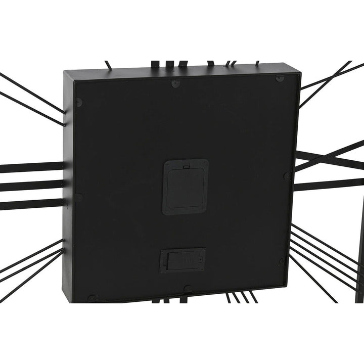 Home Esprit Muurklok Home Esprit Zwart Gouden Metaal Kristal 80 X 8 X 80 Cm