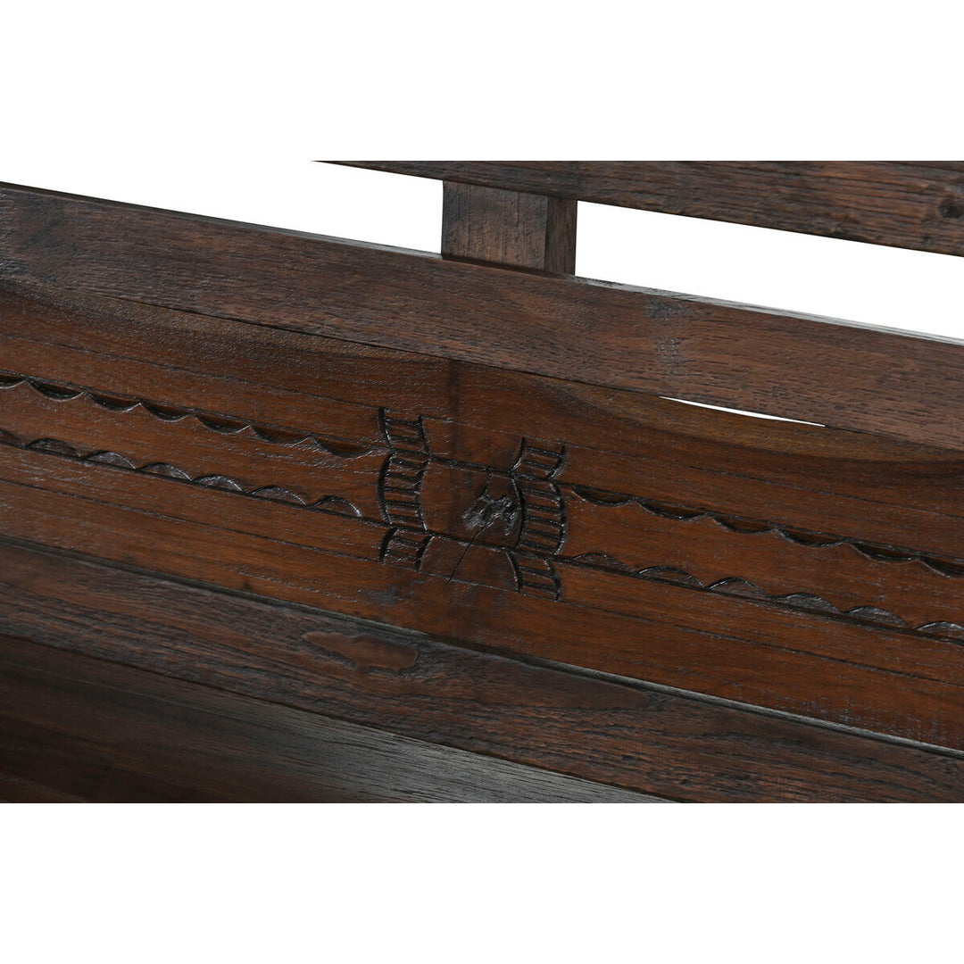 Home Esprit Bank Home Esprit Donkerbruin Teakhout 196 X 68 X 82 Cm