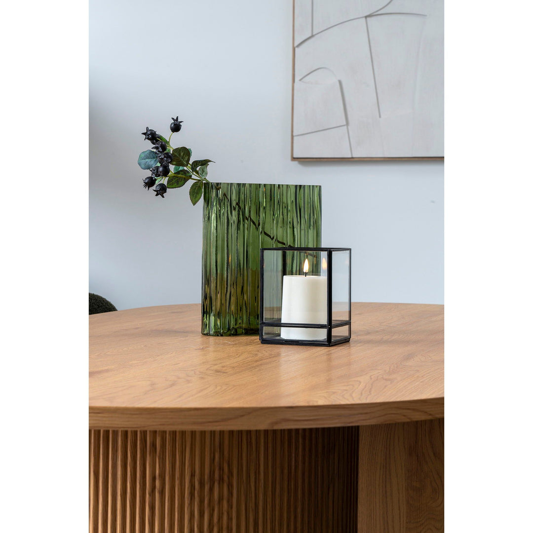 Kaarsenhouder Hurricane small | Metaal en glas | Doorzichtig