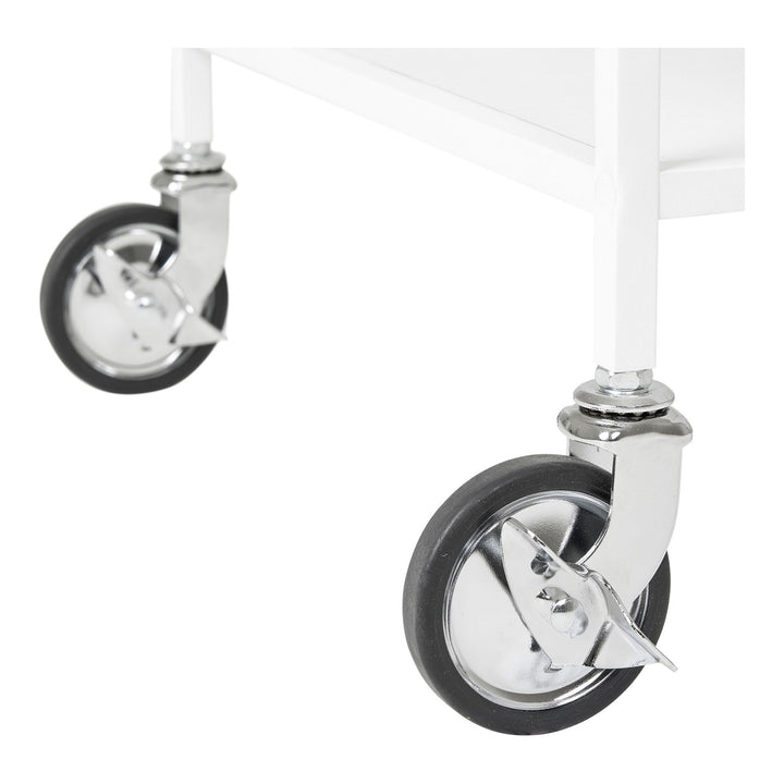 Side table / Bar trolley Vita | Stevig | Staal | Wit