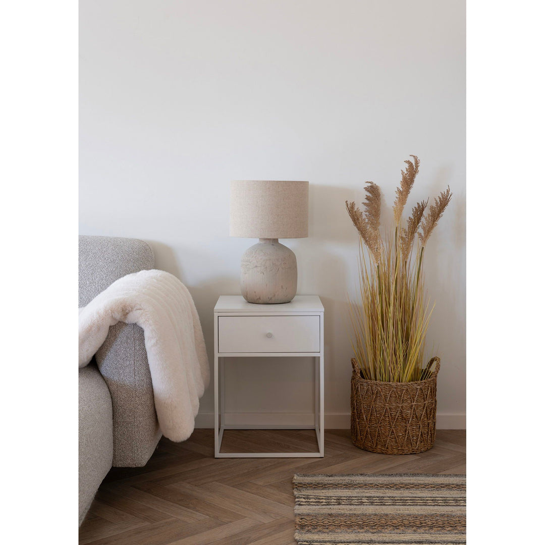Side table Vita | Modern | Wit | Met lade