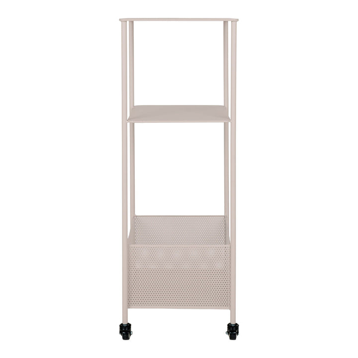 Kast op wielen Torres | Kleine & compact formaat | Zandkleurig | Industrieel