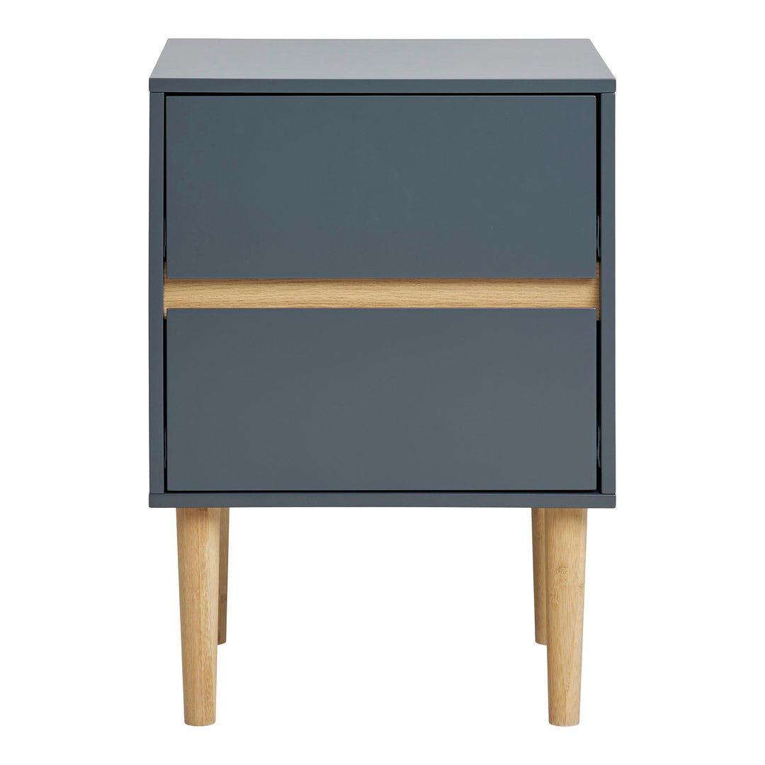 Side-table Bisley | Donkergrijs | 2 lades