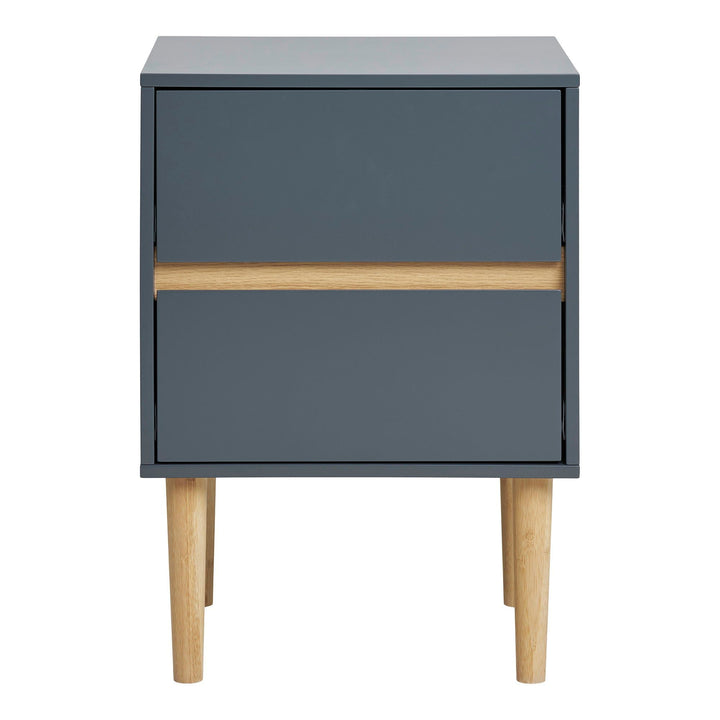 Side-table Bisley | Donkergrijs | 2 lades