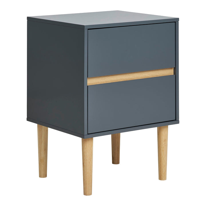 Side-table Bisley | Donkergrijs | 2 lades