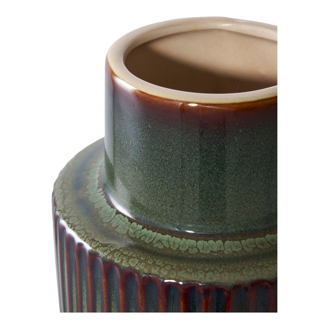 Vaas | Groen | Geribbeld ontwerp