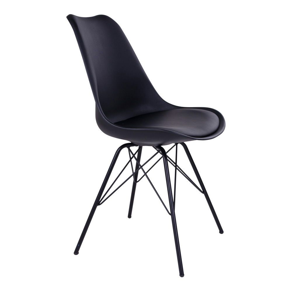 Eetkamerstoelen Oslo | PU-leer | Zwart | 2 stuks