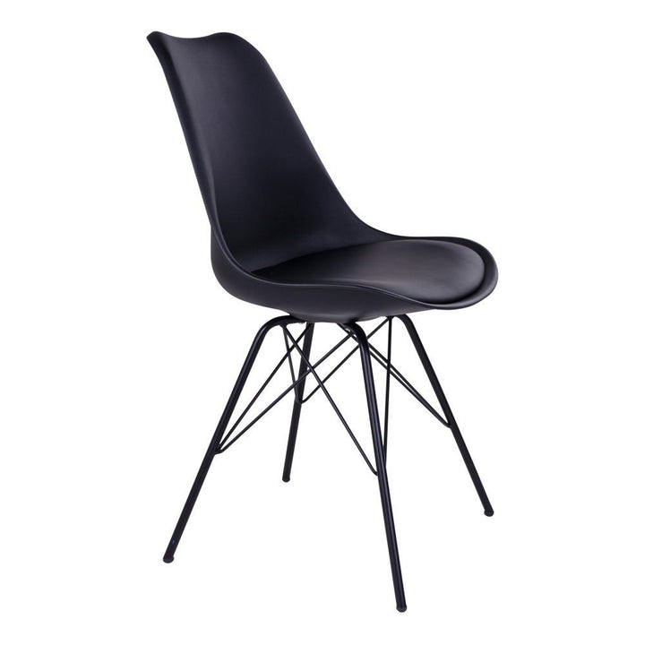 Eetkamerstoelen Oslo | PU-leer | Zwart | 2 stuks