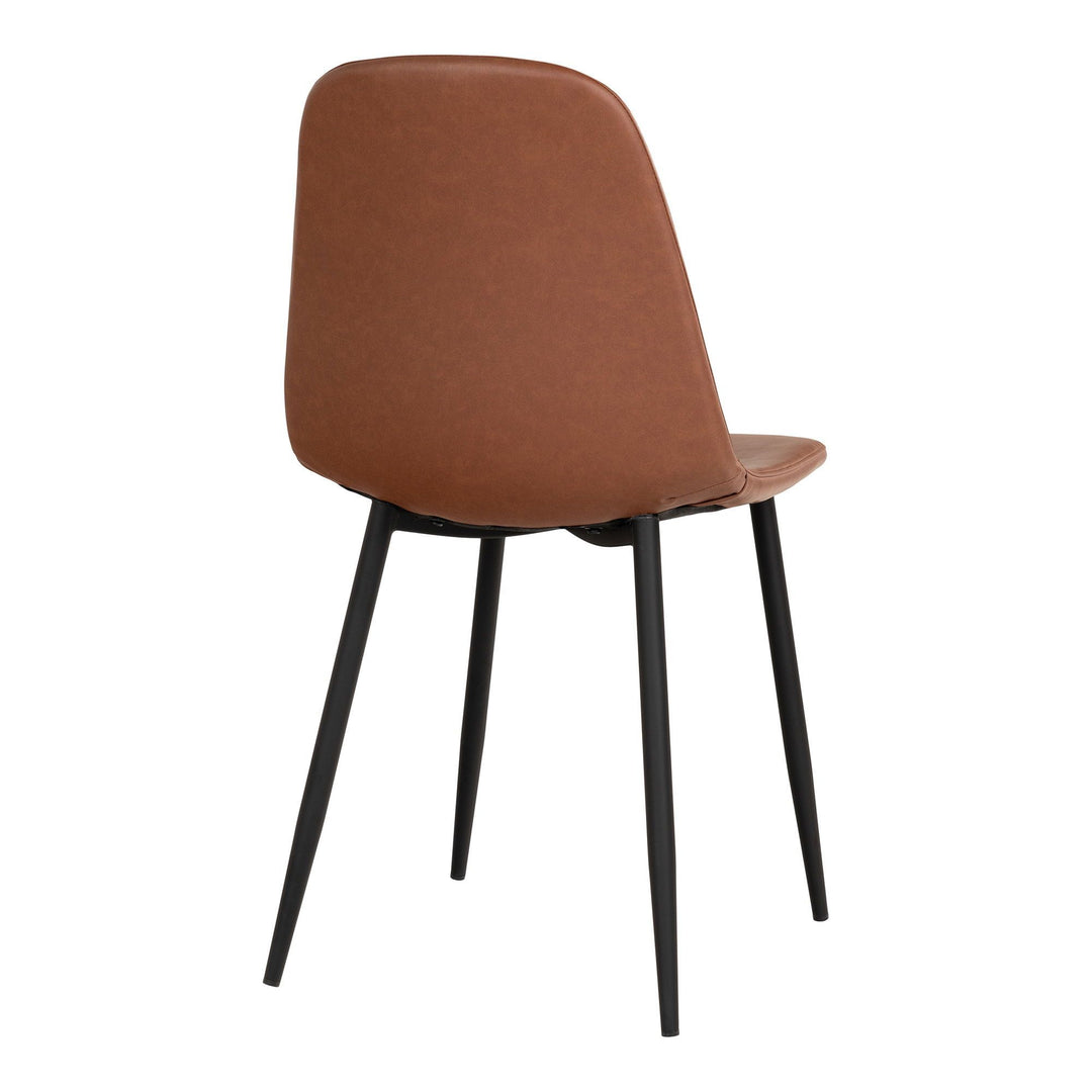Eetkamerstoelen Stockholm | Lichtbruin | PU-leer | 2 stuks
