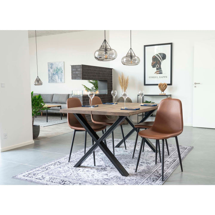 Eetkamerstoelen Stockholm | Lichtbruin | PU-leer | 2 stuks