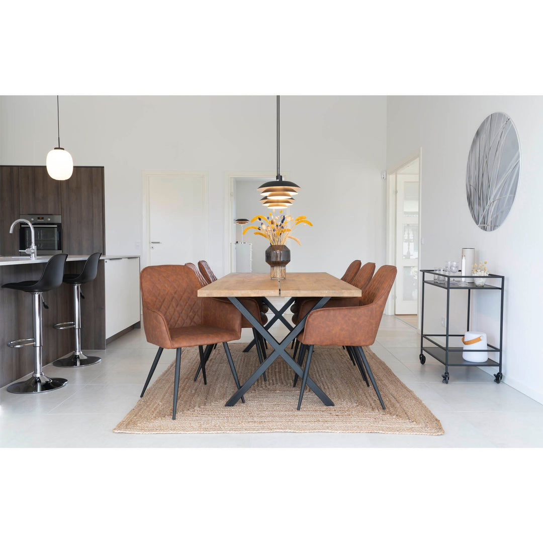 Eetkamerstoelen Harbo | PU-leer | Vintage bruin | 2 stuks