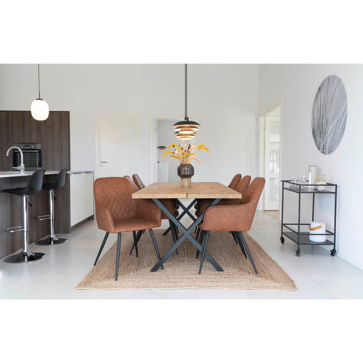 Eetkamerstoelen Harbo | PU-leer | Vintage bruin | 2 stuks