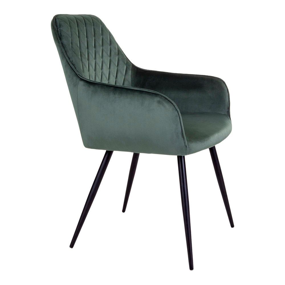 Eetkamerstoelen Harbo | Groen | Velvet | 2 stuks