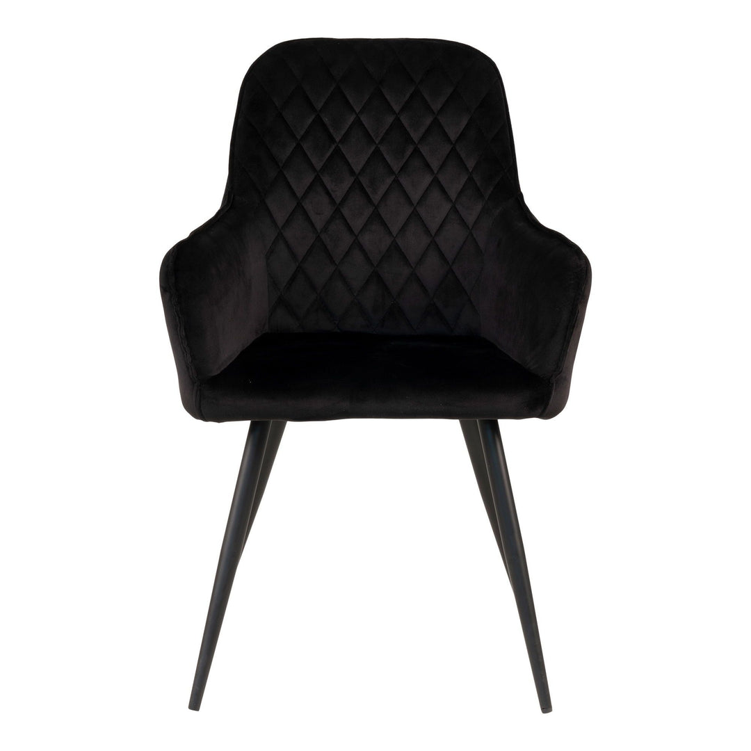 Eetkamerstoelen Harbo | Zwart | Velvet | 2 stuks