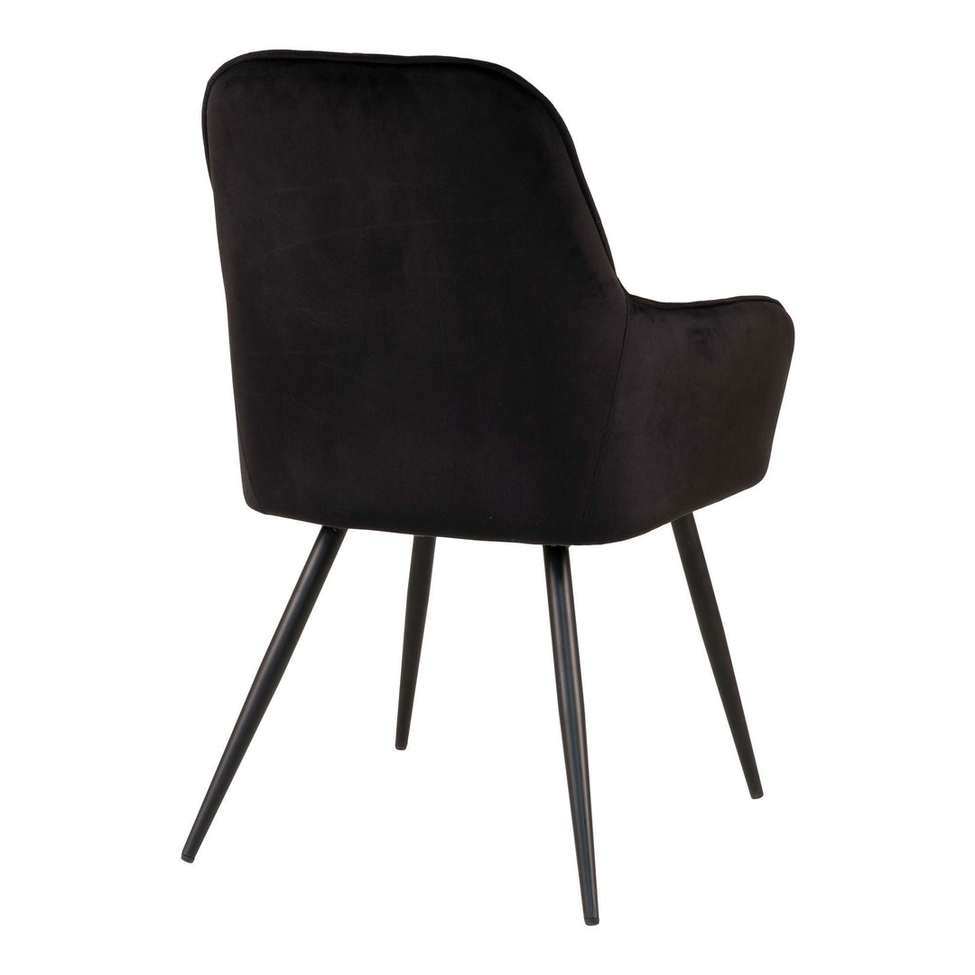 Eetkamerstoelen Harbo | Zwart | Velvet | 2 stuks
