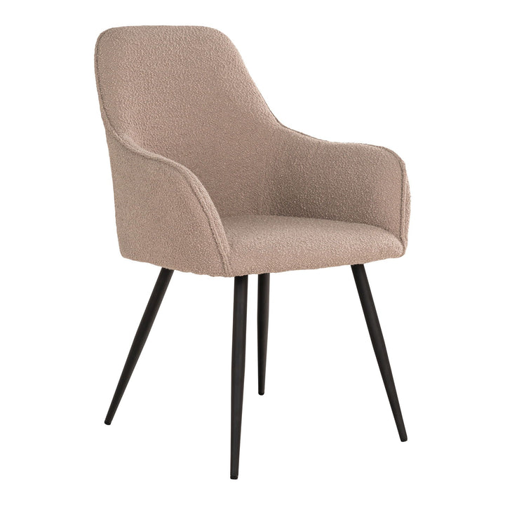 Eetkamerstoelen Harbo | Set van 2 | Beige | Bouclé bekleding