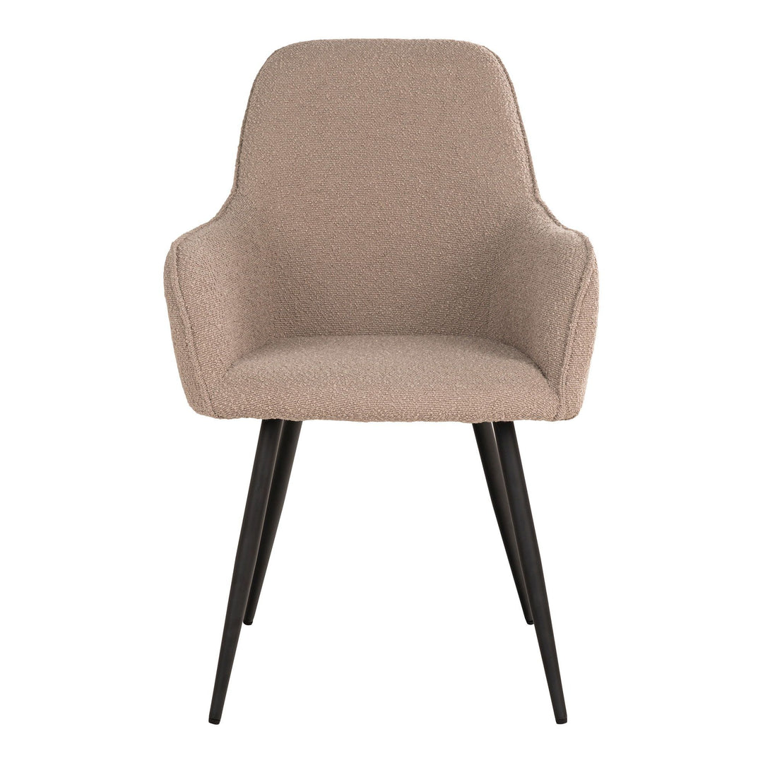 Eetkamerstoelen Harbo | Set van 2 | Beige | Bouclé bekleding