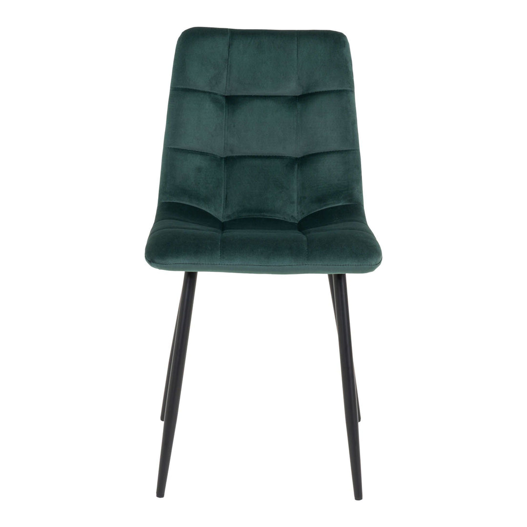 Eetkamerstoelen Middelfart | Donkergroen | Velvet | 2 stuks