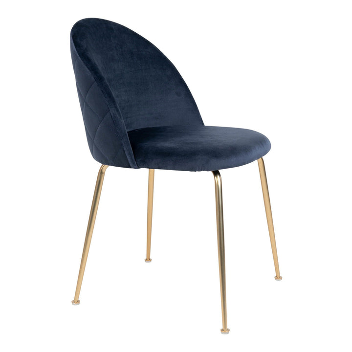 Eetkamerstoelen Geneve | Blauw | Velvet | 2 stuks