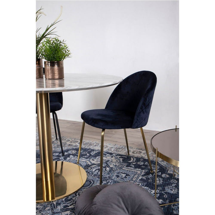 Eetkamerstoelen Geneve | Blauw | Velvet | 2 stuks
