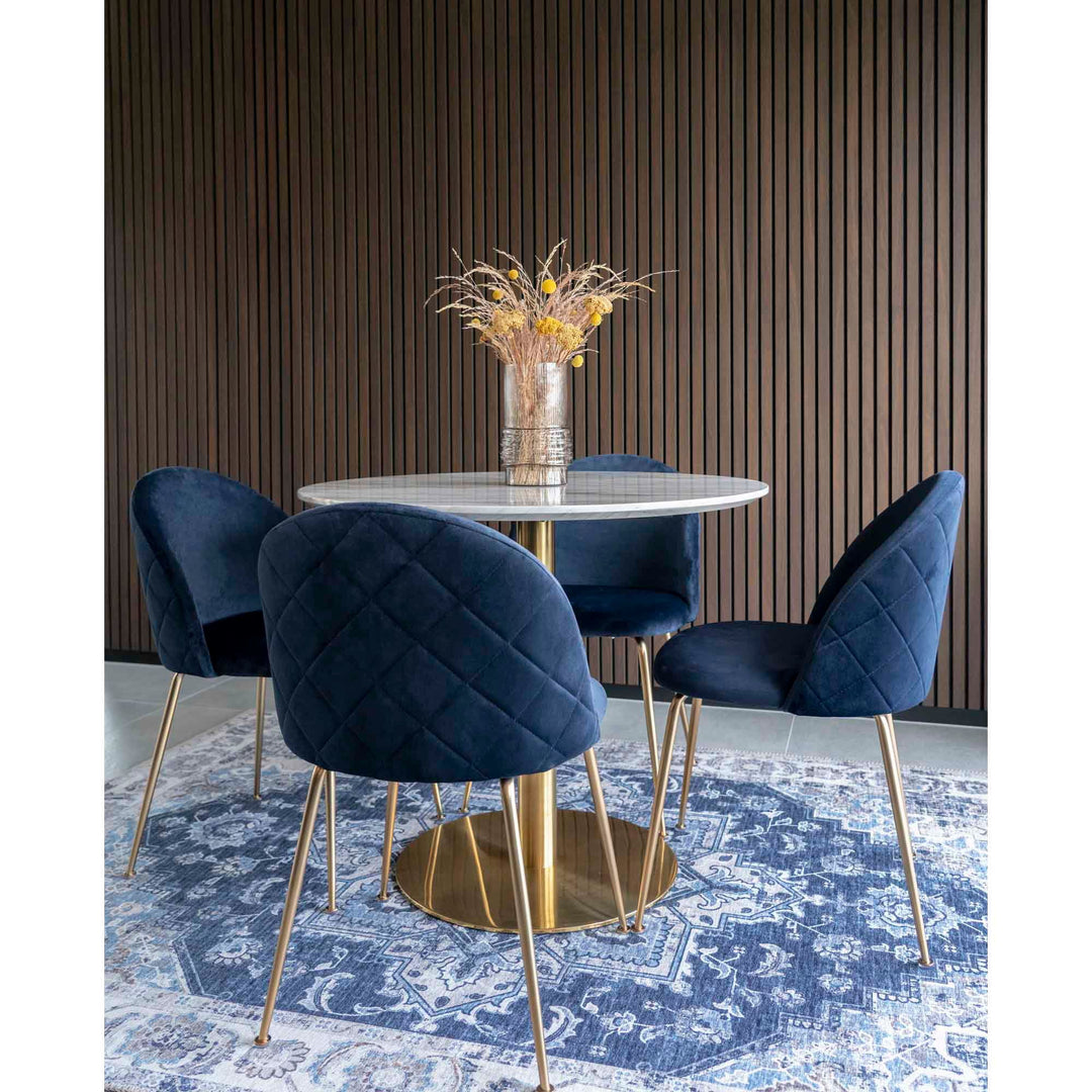 Eetkamerstoelen Geneve | Blauw | Velvet | 2 stuks