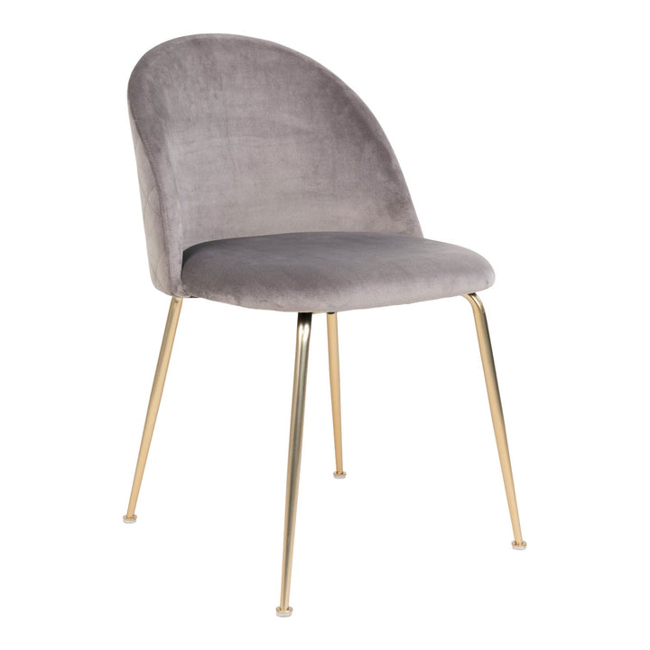Eetkamerstoelen Geneve | Grijs | Velvet | 2 stuks