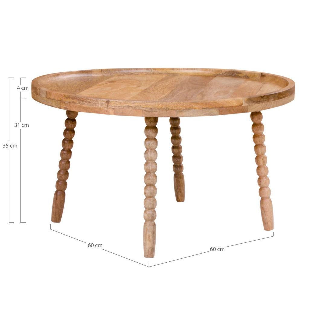 Salontafel Jammu | Mangohout | Compact | Rond