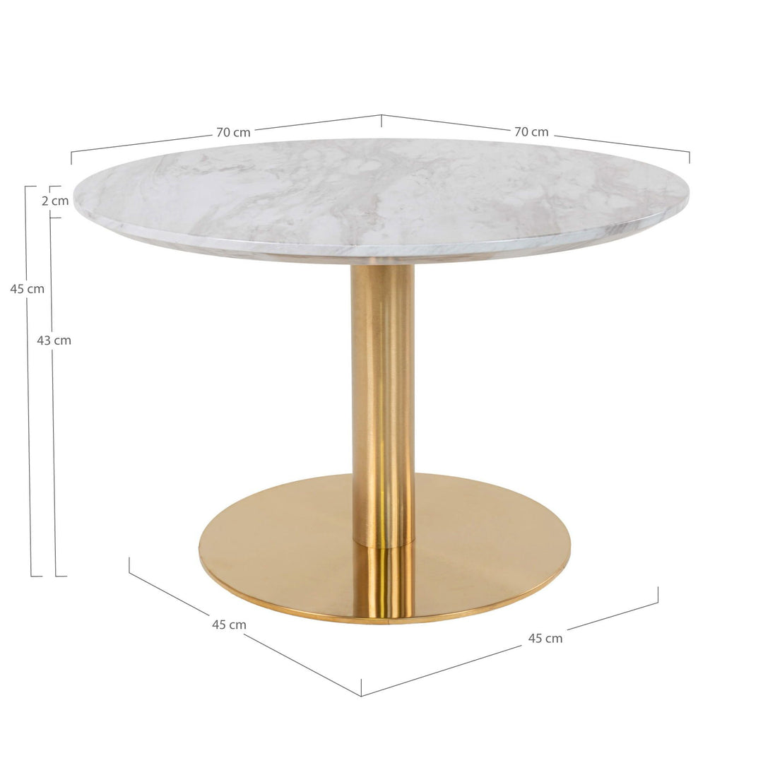 Salontafel Bolzano | Elegante salontafel | Rond | Marmerlook tafelblad