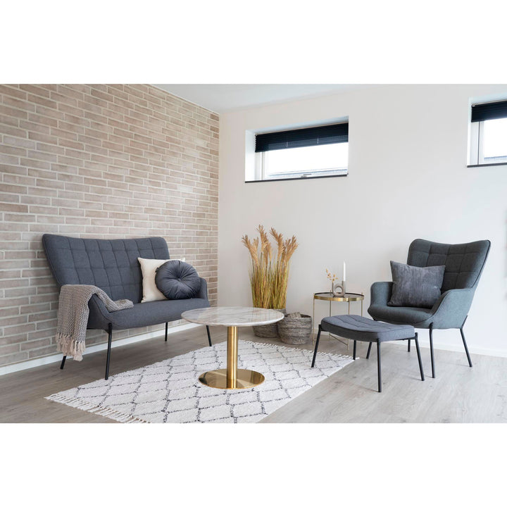 Salontafel Bolzano | Elegante salontafel | Rond | Marmerlook tafelblad