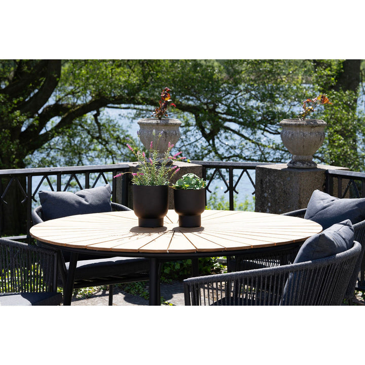 Bloempotten Fulda | Zwart | Set van 2