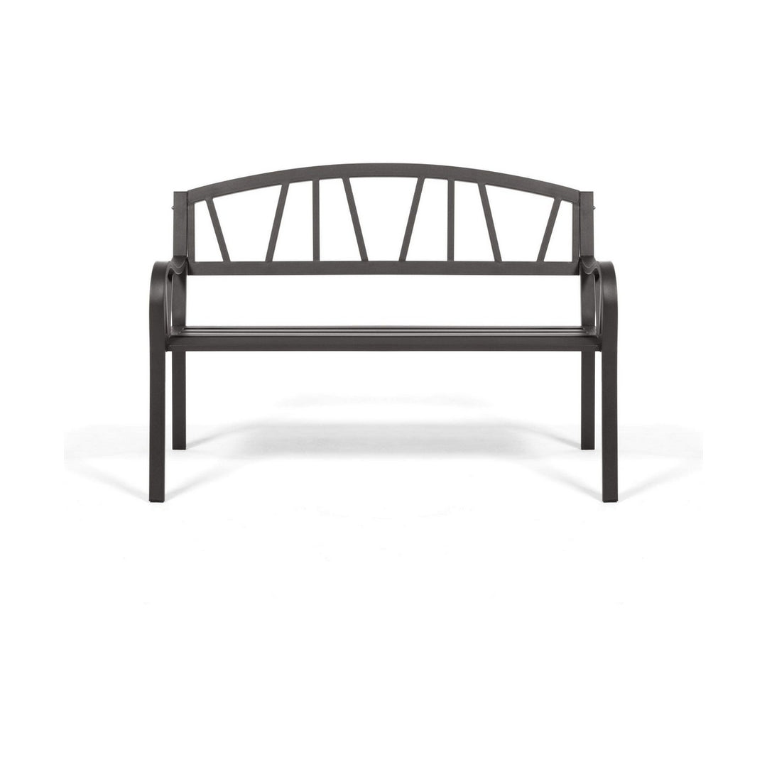 Bigbuy Home Bank Met Rugleuning Antraciet Ijzer (123 X 53 X 86 Cm)