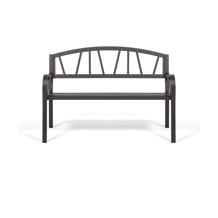 Bigbuy Home Bank Met Rugleuning Antraciet Ijzer (123 X 53 X 86 Cm)