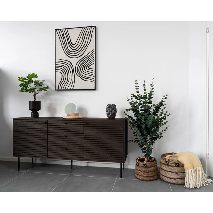 Dressoir Kyoto | Gerookte eikenkleur | Breed & laag | Liefhebbers meubel