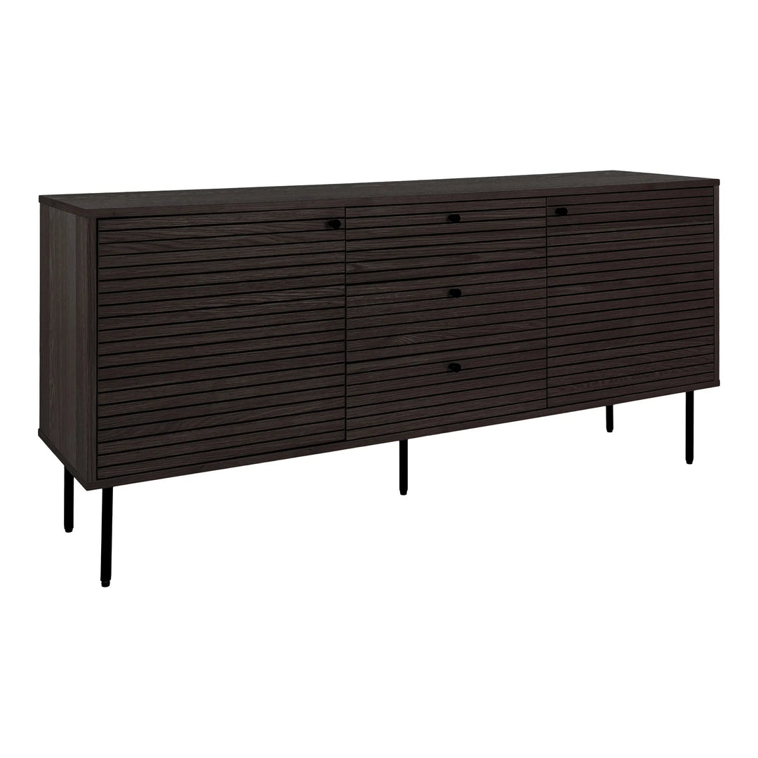 Dressoir Kyoto | Gerookte eikenkleur | Breed & laag | Liefhebbers meubel
