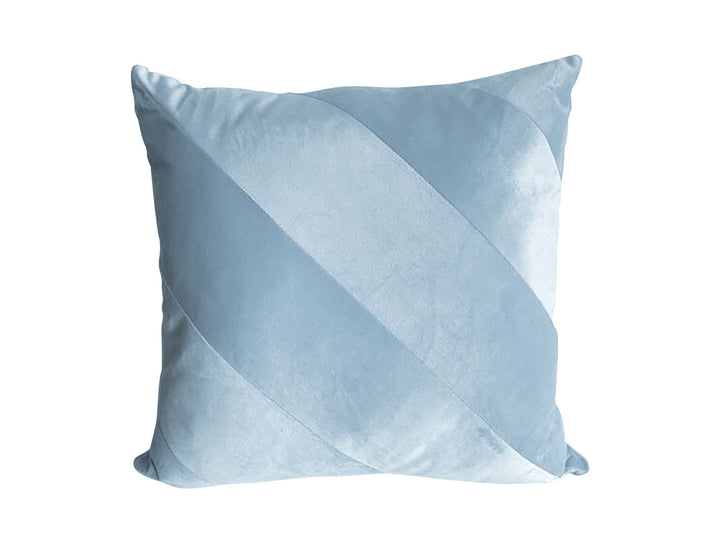 Sierkussen Tono Square | Gestreept | Zacht blauw