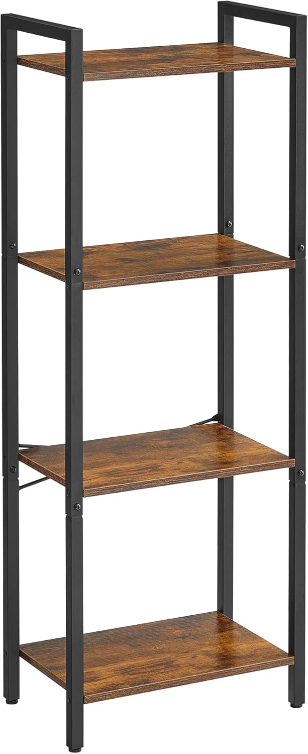 VASAGLE boekenkast industrieel |  Zwart & bruin | 40 x 24 x 107 cm